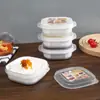 Caixa de Embalagem de Arroz para Cozinha, Caixa para Congelador, Caixa de Almoço para Aquecimento no Micro-ondas e Conservação de Frescor, Caixa de Almoço Pequena de Camada Dupla para Arroz Integral e Grãos Múltiplos