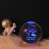 Luminária de Noite Bola de Cristal Brilhante, Lâmpada Colorida de Céu Estrelado, Galáxia, Lua, Sistema Solar, Enfeite de Madeira, Presente de Dia dos Namorados para Amigos