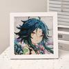 Animación de Dibujos Animados Nueva Pintura de Diamantes Kuromi DIY Juguetes de Pintura de Diamantes Hechos a Mano para Niños con Marco de Fotos Mesa Regalo