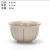Taza de Té de Cerámica Beige Horno Ru Juego de Té Kung Fu Pie Abierto Horno Ge Tianqingyue Bai Propietario Degustación Personal de Té Taza de Té Taza Individual