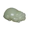 Pieza de Mango de Jade Afgano Natural Verde y Blanco Ojo de Gato Pixiu Dragón Tortuga Pieza de Mango Transmisión en Vivo Juguete Cultural Pieza de Agarre de Jade
