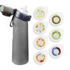 Vaso Tritan Negro Escarchado para Agua con Sabor de Gran Capacidad para Deportes al Aire Libre y Fitness Botella para Agua Frutal flavourpod