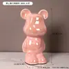 Oso Violento Moderno Chapado en Oro Cerámica Decoración del Hogar Alcancía Linda Regalo Oso Violento Cerámica Pequeña Decoración
