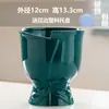 Maceta de Cerámica con Plato para Uso en el Hogar, Exquisita Estilo Ins Blanco Lujo Ligero Minimalista Estilo Crema Maceta para Orquídeas Suculentas