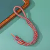 Cordão de Fio de Algodão Tecido à Mão Estilo Xizang com Borlas Simples Multicores, Adequado para Chaves, Celulares, Bolsas e Acessórios Universais