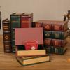 Decoração de livro falso retrô estilo europeu estante de livros de estudo modelo de sala decoração suave Adereços de fotografia para cinema e televisão caixa de livro falso