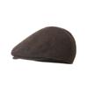 Gorra de Lana para Niños Estilo Forward Otoño e Invierno Color Oscuro Versátil Boina de Espiga Estilismo Fotografía Gorra de Pico de Pato