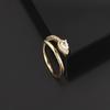 Anillo Abierto Personalizado con Forma de Serpiente Estilo Europeo y Americano, Anillo Vintage de Serpiente Envolvente Incrustado con Diamantes, Anillo de Alta Gama Versátil de Moda para Mujeres