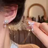 Pendientes de Lazos Microincrustados de Circonita de Venta Caliente Estilo Coreano 2026 para Mujer, Aguja de Plata S925, Pendientes de Perla de Botón de Gama Alta Nicho