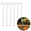 Estacas de Hierro Galvanizado para Acampar al Aire Libre Estacas Redondas con Forma de Signo de Interrogación Accesorios para Esterilla de Acampar Toldo 18 cm