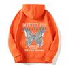Sudadera casual con capucha de moda con letras nuevas de exportación europea y americana 2024 con mariposas multicolores