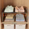 Prateleira Camada Divisória Expansível para Guarda-Roupa Prateleira Divisória de Guarda-Roupa Rack de Armazenamento Embutido para Guarda-Roupa Divisor de Sapateira Organizador de Armazenamento