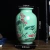 Vaso de cerâmica ornamentos sombra azul esmalte ouro lótus pequeno vaso jingdezhen flor inserção sala estar decorativo cerâmica presente