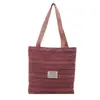 Bolso Estilo Japonés Ins para Mujer 2025 Bolso de Lona Moda Rayas Bolso de Mano Hombro Bolso Tote de Clase para Mujer Bolso para Viajar a la Oficina