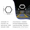 Sala de Lavagem de Carros Luz em Favo de Mel 110 Voltagem Ampla Luz Hexagonal para Garagem Luz para Estação de Trabalho de Beleza Automotiva Luz LED com Suporte Integrado