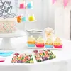 Elegante Decoración de Servilleta para Fiesta de Cumpleaños de Té de la Tarde Inglesa Tulipán