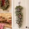 2,7m Trepadeira de Natal Densa com Pinhas Frutas Vermelhas Decorações de Natal Corrimão de Braço Trepadeira Decorativa de Natal.