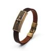 Pulsera de Cuero Retro Estilo Punk Transfronterizo Pulsera para Hombre y Mujer Personalizada Calle Hip-hop Moda Joyería de Mano Cuerda de Mano Pulsera