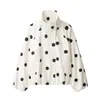 Ropa Europea y Americana Transfronteriza Za Aliexpress Venta Caliente Estilo de Moda Europeo y Americano Chaqueta Bomber de Lunares