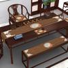 Cojín para Silla de Comedor A6L Cojín de Esponja Gruesa para Asiento Cojín para Glúteos Universal Cuatro Estaciones Estilo Chino Nuevo Cuadrado Banco Largo