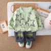 Conjunto de Otoño para Niño 2025 Elegante Nuevo Moderno para Niños Primavera y Otoño Manga Larga Conjunto de Dos Piezas Ropa de Bebé al Mayoreo