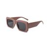 Estilo de Viaje de Vacaciones con Gafas de Sol Europeas y Americanas Que Te Hacen Ver Más Delgado, Moda de Calle Dopamina con Montura Cuadrada Grande y Patillas Gruesas