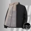 Marca moderna transfronteiriça 2026 primavera/outono novo modelo casual de negócios com gola alta e zíper jaqueta masculina para pais de meia-idade