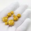 DIY Hecho a Mano Cuerda Trenzada Cuentas Sueltas Mineral en Bruto Cristal de Rejalgar Arena de Cinabrio con Cuentas Pulsera Collar Colgante Accesorios Venta al Mayoreo