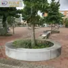 Feria de Personalización de Piscinas de Árboles para Exteriores GRC Asiento Redondo de Árbol de Hormigón Visto Banco Asiento de Macetero Piscina de Plantación de Ingeniería Municipal