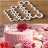 Molde de corte rosa de uma peça molde de impressão de pele de açúcar molde de bolo molde de bolo de fondant molde de molde de biscoito molde de impressão