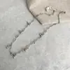 Collar de Cobre Chapado en Platino para Mujer, Borla de Pez Pequeño Estilo Ins, Accesorio Versátil de Moda con Sentido de Diseño de Alta Gama, Cadena para Clavícula de Nicho