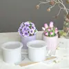 Ins Simples Escandinavo Redondo Padrão Geométrico Pote de Armazenamento Molde de Silicone DIY Aromaterapia Gesso Vela Copo Cola Moagem