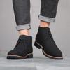 Stock Listo Botas de Cuero Casuales para Hombre de Punta Fina Otoño Tacón Bajo Talla Grande Botas Martin Zapatos Hombres Escarchados Atractivos Amazon