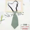 Corbata JK para Mujer Estilo Coreano Estilo Japonés Versión Amplia Universitaria Color Sólido Sin Nudos Corta Infantil Estudiante Casual Accesorios de Uniforme Escolar