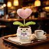 Muñecas de plantas tejidas a mano transfronterizas, decoraciones de plantas tejidas, flores artificiales de ganchillo para fiestas