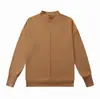 Processamento Personalizado Moletom com Capuz de Cor Sólida Gola Meia-Alta para Mulheres Design Simples com Costura Central Estilo Preguiçoso Solto