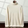 Suéter de cuello alto de cachemira para hombre, suéter holgado de otoño e invierno, camisa de punto de cachemira de color liso, 24 unidades