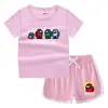 Camiseta de Verano para Niños con Cuello Redondo Pantalones Cortos Camisa Base Casual Coreana Absorción de Sudor Dulce Conjunto de Camisetas Interiores para Niños 2023