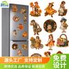 CT351 Amazon Día de Acción de Gracias Refrigerador Magnético Personaje Retro Girasol Decoración Festiva Calcomanía para Coche Calcomanía para Puerta