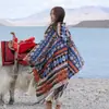 Chal bohemio, capa exótica para mujer, adecuada para viajes a Xinjiang, excursiones por la pradera y sesiones de fotos, capa exterior de estilo étnico