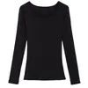 Camiseta de media manga estilo coreano para mujer, nueva camiseta de primavera y otoño de 2021, color sólido, básica, con cuello redondo y parte inferior de malla