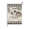 Bandera de Jardín Navideña 2026 con Muñeco de Nieve y Reno, Diseño Infantil Crea una Atmósfera Cálida de Decoración Navideña para la Temporada Festiva