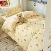 Juego de ropa de cama para dormitorio de estudiante universitario: juego de tres piezas de algodón puro, que incluye funda de edredón, sábana plana y sábana bajera, disponible en juegos de cuatro o seis piezas, listo para mudarse