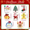 5D Transfronterizo Caliente 8 Piezas Pintura Diamante Material Acrílico Llavero Doble Cara DIY 5D Diamante Completo Papá Noel Colgante