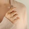 Anillo de diseño ajustable con apertura y costura en forma de corazón, romántico y único, de estilo coreano, venta al por mayor, joyería de comercio electrónico transfronterizo para mujeres