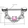 Corrente de comércio eletrônico transfronteiriça zircão bola de diamante cheia anel de peito mamilo capa cobre aço inoxidável piercing corporal jóias
