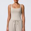 Camiseta de Tirantes de Yoga Ajustada Estilo Europeo y Americano Xijia, Ropa de Fitness de Secado Rápido, Ropa Exterior Versátil para Correr, Sujetador Deportivo de Espalda Bonita 307