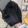 Sudadera con capucha de retazos con estampado de leopardo de alta gama para hombre y mujer, cárdigan con cremallera negro de corte holgado para primavera/otoño con un diseño único
