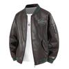 899 # M-8XTransfronterizo 2025 Nueva Chaqueta de Cuero de Gama Alta Estilo Americano High Street Chaqueta de Cuero Chaqueta para Hombre Estilo Japonés Moda