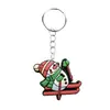 Llavero de Muñeco de Nieve Navideño Accesorios para Mochila Goma Suave de PVC Pequeños Accesorios de Regalo Colgante Personalizado DIY Colgante
